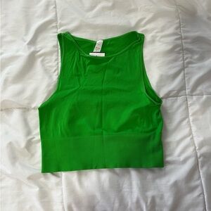 Lime Green Cropped Tank Top